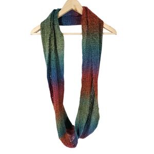 Womens Infinity Scarf Ombre‎ Rainbow Knit Lightweight Loop Neckwear